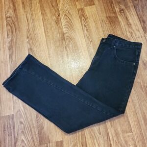 Vintage 90s Jordache Jeans‎ Women 11/12 Black Straight Loose Denim Pants